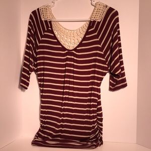 Rue21 Striped Crochet Top